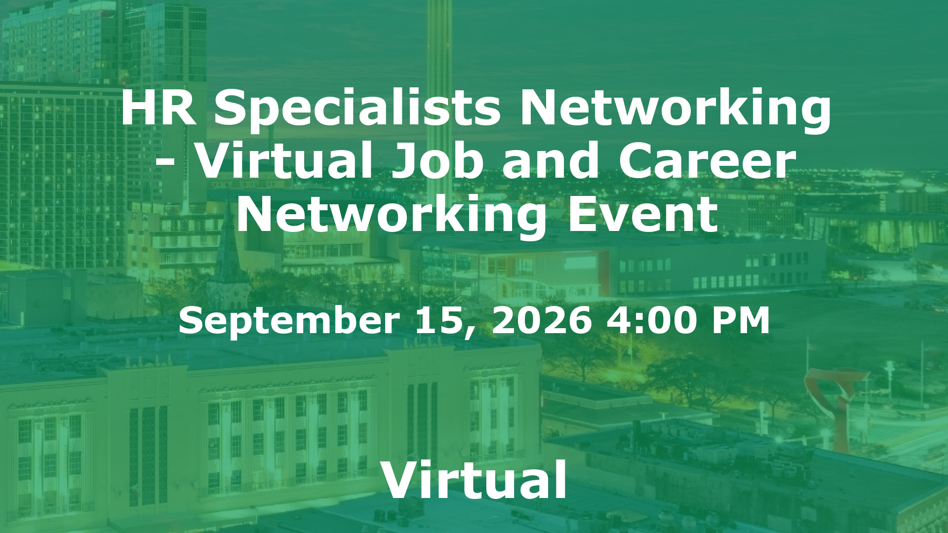 HR Specialists Networking - Virtual Job and Career Networking Event event image